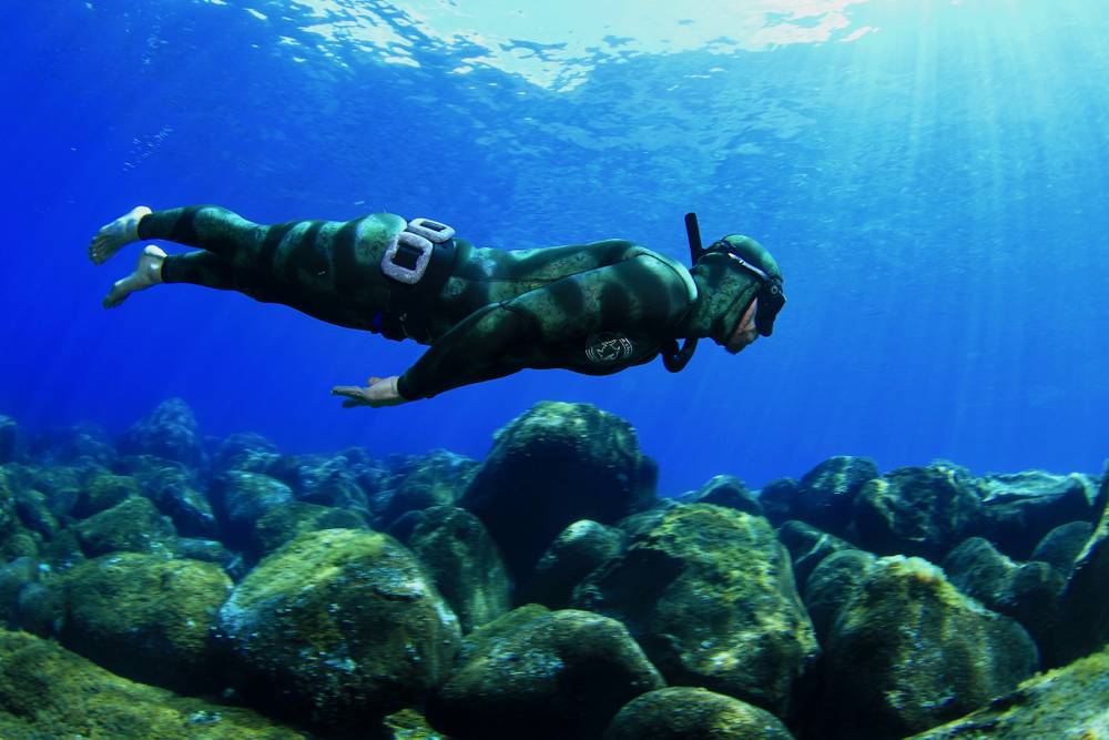 entrenamientos de apnea en El Hierro, Canarias